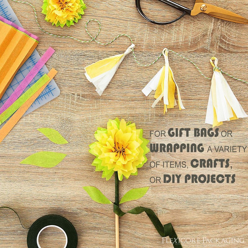 Royal Blue Gift Wrap Pom Pom Tissue Paper- 100sheets 15x20inches