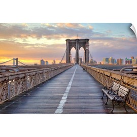 CANVAS ON DEMAND Brooklyn Bridge, New York City. Wall Decal, Photography Artwork
