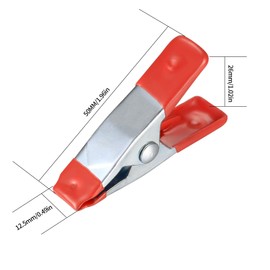 Metal Spring Clamps Clips, Heavy Duty Tipped Grip Holder Rubber Coated, Wood Clamps for Tarpaulin, Camping, Woodworking, Model Making Tool - 20 Pcs/2 Inch