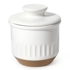 Sweese Elegant Embossed Butter Dish with Recess - Butter Crock