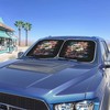 Quelytytrip Eagle Flag Print 2PCs Car Windshield Sun Shade,Blocks 99%