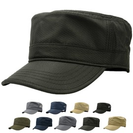 RF Work Cap, Men's Large Size, Military Hat, XXL (23.6 - 25.6 inches (60 - 65 cm), Mesh, Quick Drying, Flirty, Black