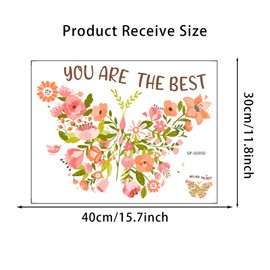 astylishome Girls Wall Stickers Watercolor Flower Decals Colorful Wildflower Floral Sticker for Living Room Bedroom TV Sofa Background Family Peel and Stick Walls Decal 1318