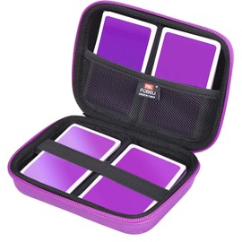 FBLFOBELI 360+ Card Game Case Compatible with UNO/Piles/Phase 10/Exploding Kittens/Five Crowns/Flip 7/Go Fish/Monopoly Deal and Playing Card, Case Only (Purple, Small)