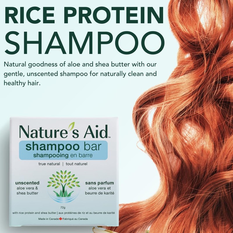 Nature's Aid Shampoo Bars, 72g, 2 Pack (Unscented)