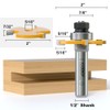 XDENGP 1/2 Shank 3 Wing Slotting Cutter Router Bit for