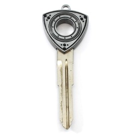 Rotary13B1 Mazda RX-7 Rotor Key Blank - Fits RX7s 1993 thru 2002 USDM JDM : SATIN SILVER finish