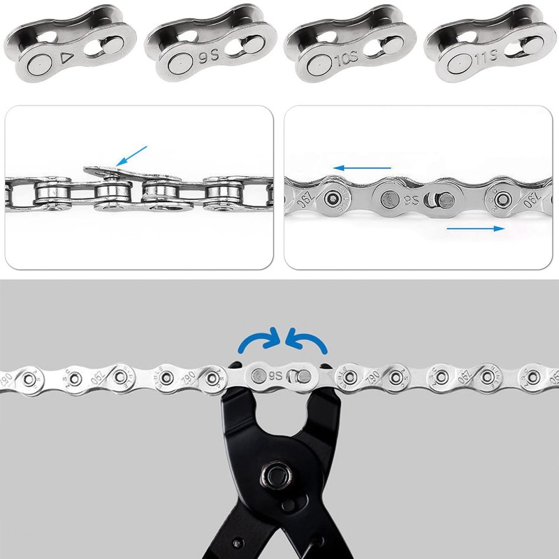 FYSL Chain Lock Bicycle Chain 10 Pairs Chain Lock Links