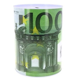 Money Box Money Paper Coin Vintage Banknotes Decorative Money Box Children Adults Coin Tin Metal Not Open 12.5 x 11 cm