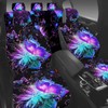 2 Pcs Premium Purple Butterflies Car Seat Cover, Breathable &