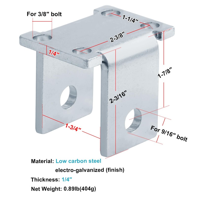 eoere 4 PCS Bolt on Front Leaf Spring Hanger 4