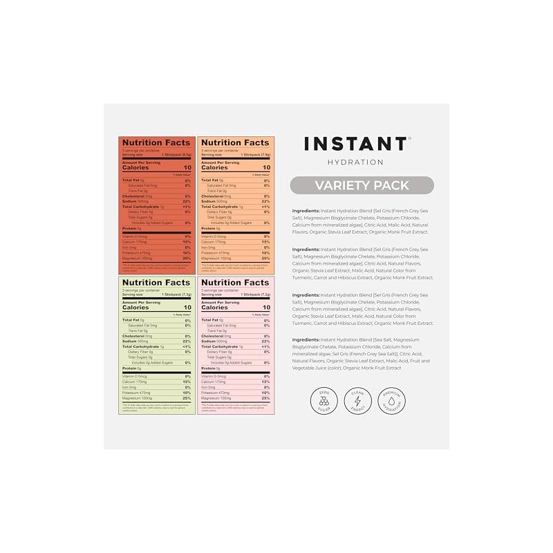 Instant Hydration Sobres de Electrolitos en Polvo - Paquete