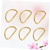Tofficu 100pcs D Ring Jump Rings for Keychains D Shape
