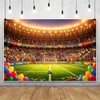 Canessioa Soccer Field Backdrop 10x8ft Spotlight Super Football Field Backdrop