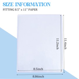 10 Pieces 8.5"x 11" Rigid Print Protectors Clear Rigid Toploader Clear Sheet Protectors Plastic Paper Protector Sheets Photo Plastic Sleeves Hard Plastic Document Holder Photo Card Holder
