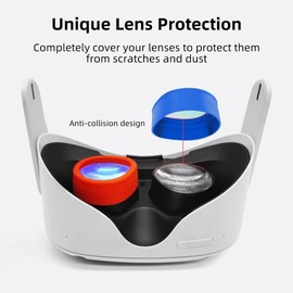 anteojos de luz azul VR, protector de lente, compatible con el accesorio Quest 2, diseño Merryhome, espaciador de anteojos, reemplazo de lente, antideslumbrante, antipolvo, fácil de instalar y quitar (un par)