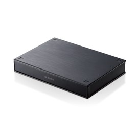 Elecom ELP-PTV020UBK Portable Hard Drive 2TB USB 3.2 (Gen1) for PC/TV Recording, Black