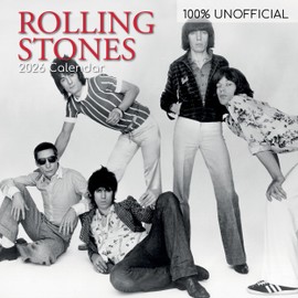 2026 Square Wall Calendar - Rο‎l‎‎lin‎g St‎‎ο‎nėѕ 12 x 12 Inch Monthly View, 16-Month, Icons Theme, Includes 180 Reminder Stickers