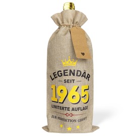 COLOFALLA 60th Birthday Women 60th Birthday Men 1965 Gifts Wine Bag Wine Gift Bag Wine Packaging 60th Gifts for Birthday 60th Birthday