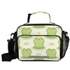 MNSRUU Unisex Cute Frog Insulated Lunch Bag, 11"x4.33"x 9.05", Keeps