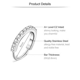 Mayhoop 20g Stainless Steel Nose Rings Hoop L Shape Nose Studs Nose Screw Bone Silver Rose Gold Black Rainbow Pack for Women Men 28Pcs