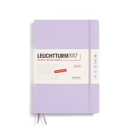 LEUCHTTURM1917 370581 Weekly Planner 2025, Composition B5 Hardcover - 12-Month Calendar, 80 g, Lined - Lilac