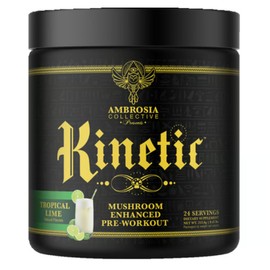Ambrosia Collective Kinetic Mushroom Enhanced Pre Workout  Ambrosia Collective Tropical Lime 24 serv