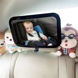 VOICEPTT Espejo Retrovisor de Bebé para Auto,Rotación de 360 Grados Espejo de Observación para Bebés/Espejo de seguridad para pasajeros,Panorama claro,Ajustable