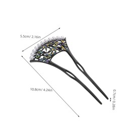 WOONEKY Classic U-Shaped Metal Hairpin with Pearl Decoration Vintage Chinese Hair Stick for Traditional Hanfu and Qipao Elegant Hair Accessory for Women