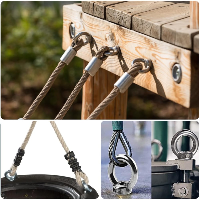 5 Stück 304 Augenmutter M8,Augenmutter 304 Edelstahl,Ösenmutter Ringmuttern,Hardware Ringösen,Ringmutter Zubehör,Ringschrauben