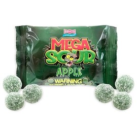 Barnetts Mega Sour Bombs - Green Apple - Extremely SOUR Candy - 3.2 oz. Bag By Lyza's Sweets & Treats