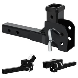 Fullwatt Folding 2" Trailer Hitch Adapter, Hitch Extender 2 Inch with 16.3'' Length, 500LB Extension Compatible