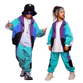 LOLANTA Boys Tracksuit Fall Outfits for Kids Oversized Fit Colorblock Active Clothing Sets (PineGreen, 12-14)