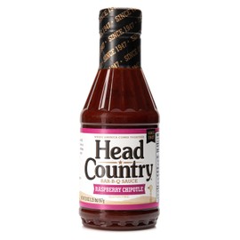 Head Country Bar-B-Q Sauce, Raspberry Chipotle | Soy Free, Gluten Free Barbecue Sauce With No Added Preservatives | Sweet & Smoky Championship BBQ Sauce For Chicken, Pork & More | 20 Ounce, Pack of 6