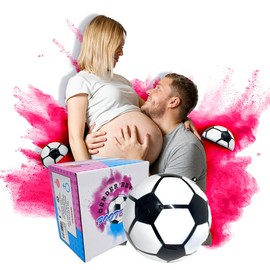 GRUPO CARNAVALLIA Revelación Género Sexo Pelota Fútbol con Polvo Rosa Baby Shower Gender Reveal Niña Fiesta