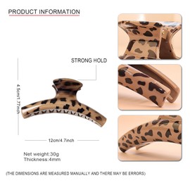 Large Hair Clips Women Girls Non-Slip Grip Strong Hold Hair Clip Big Octopus Hair Claw Clips Thick Hair Hawaii Hair Accessorie 4Pcs