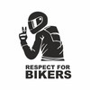 AMA SHOP Prespaziato Respect for Bikers Sticker Black | Passion