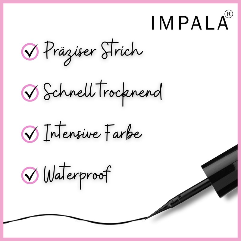 Impala Vinyl Eyeliner 508 High Gloss Deep Black Waterproof Parabens