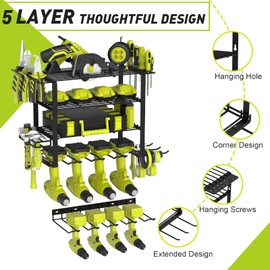 Mefirt 3-Layer Power Tool Organizer 5-Layer Power Tool Organizer