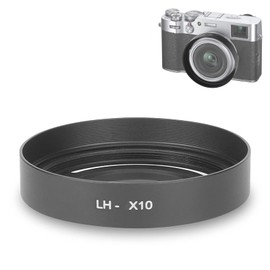 Bindpo LH-JX10 Lens Hood, Aluminium Camera Lens Sun Protection Rain Cover Replacement for Fuji X10 X20 X30 (Black)