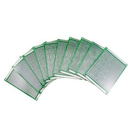 Aihasd 10 Pieces PCB Board Prototype Hole Grid Board Kit 6 x 8 Perforated Board Perforated Grid Board Double-Sided Circuit Board Compatible with Arduino Kits for DIY Soldering