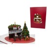 3d Christmas Pets and Piano Pop Up Card, Animal Christmas