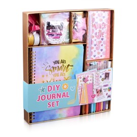 DIY Journal Kit for Girls - Great Gift for Teen Girls Ages 8-12, Cute Journaling Art Crafts Kit, Scrapbook & Diary Supplies Set, Birthday Easter Ideas Gifts for 8 9 10 11 12 13 14 Year Old Girl