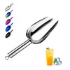 Metal Ice Scoop，Kitchen Ice Scooper for Ice Maker,Stainless Steel Small