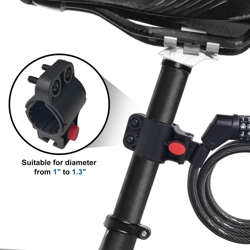 NDakter Bike Lock Cable,High Security 4 Digit Resettable Bike Lock