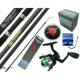 COMPLETE STARTER BEGINNER FISHING KIT SET & 10' ROD REEL LINE FLOATS HOOKS SHOT