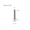 cSeao 1/4-20 x 1-1/4" Flanged Hex Head Bolts Flange Hexagon