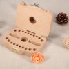 Wooden Camera pattern Storage Box Case for Baby Milk Teeth
