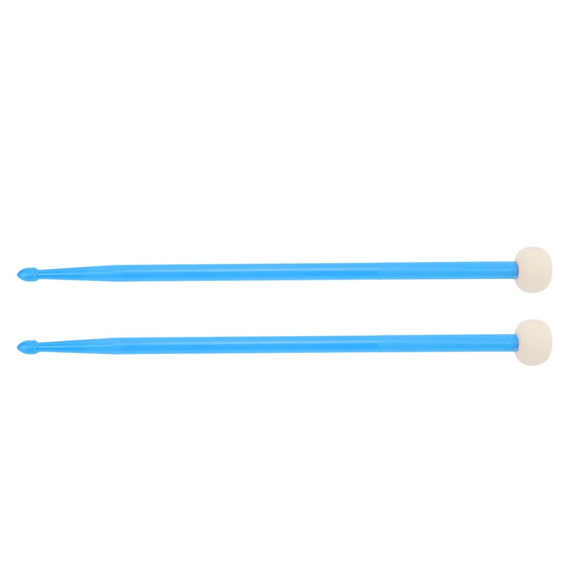 2Pcs Drum Mallet Felt Head Nylon Handle Double Headed Instrument