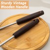 FJNATINH Cooking Utensils Set with Wood Handle, 6 PCS Wok